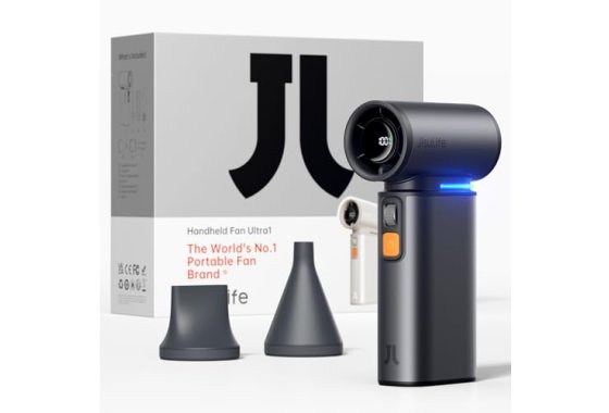 JISULIFE Portable Handheld Turbo Fan, 100 Speeds Adjustable 