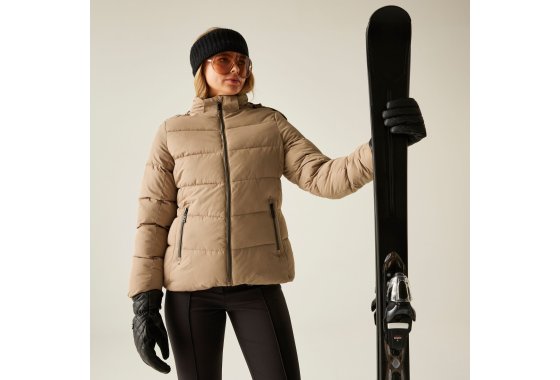 Dare 2b Women's Glamourize V Baffled Ski Jacket Beige