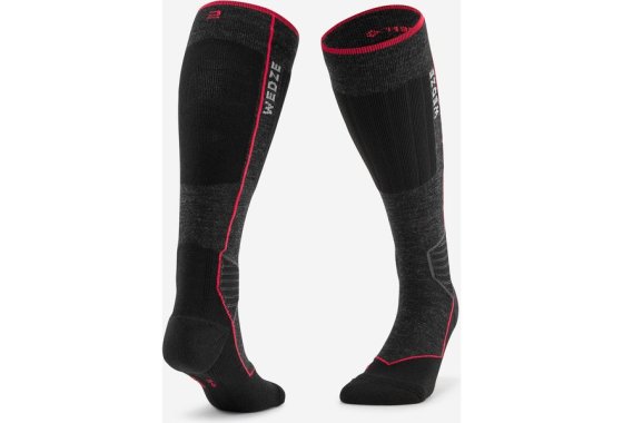 Adults’ Merino Wool Ski Socks - 900 Wool - Black