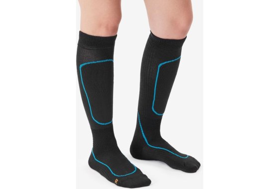 Unisex High Warm Mountaineering Socks Alpinism 900 - Black