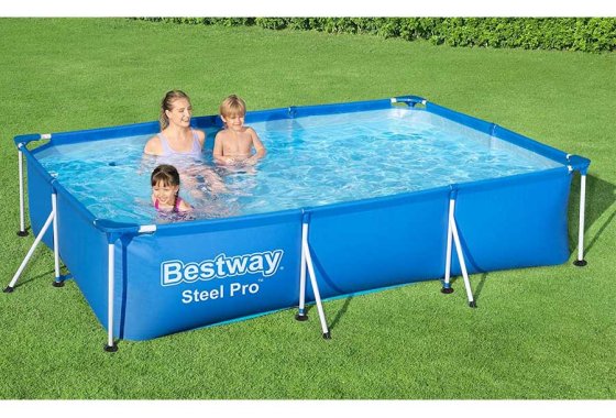 Bestway Rectangular Frame Swimming Pool, Steel Pro, 9.1 ft