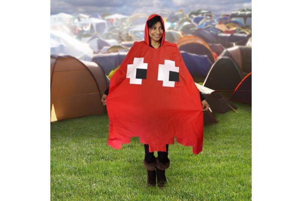 Red Retro Poncho