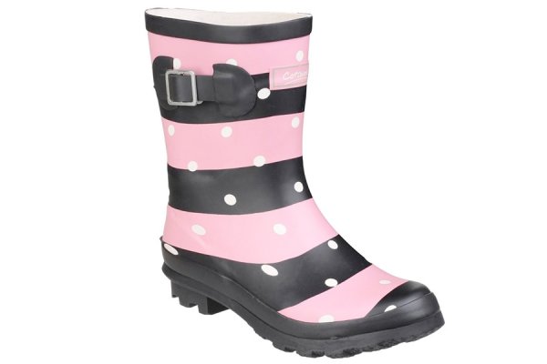 Cotswold Badminton Pink Striped Wellies