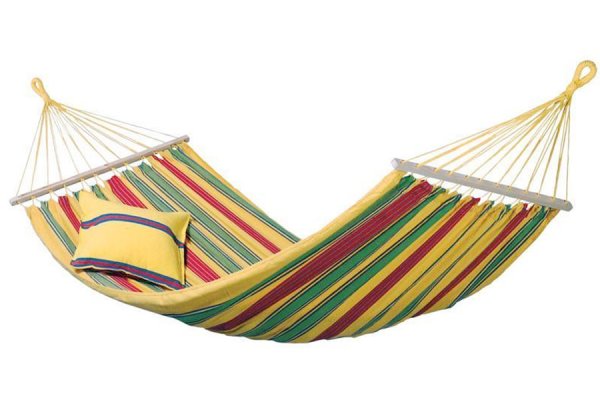 Aruba Single Hammock in vanilla stripe