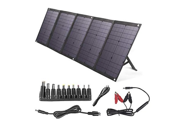 BigBlue 100W Foldable Solar Panel Charger Compatible with Po