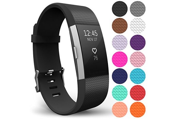 Yousave Accessories Compatible Strap for FitBit Charge 2, Si