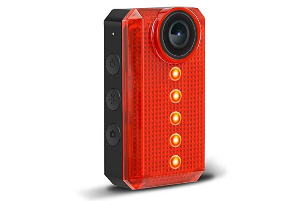 TEENTOK Bike Camera with LED Tail Light, Full HD Rear-View W