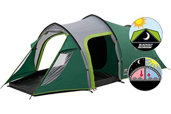 Coleman Chimney Rock 3 Plus Tent - Green/Grey, One Size