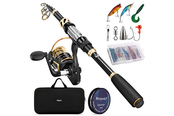 Magreel Telescopic Fishing Rod and Spinning Reel Combo Set w