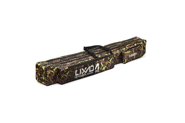 Fishing Bag,Lixada Portable Fishing Rod Bag Double Layer Lar