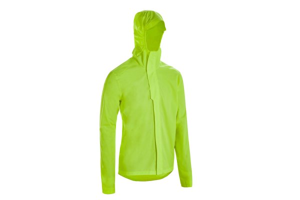 Decathlon Btwin City Cycling Rain Jacket - Neon Yellow