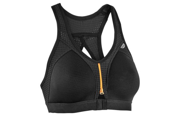 Decathlon Kalenji Zip Running Sports Bra Black