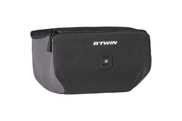 Decathlon Btwin Kids' Front Bike Bag - Black