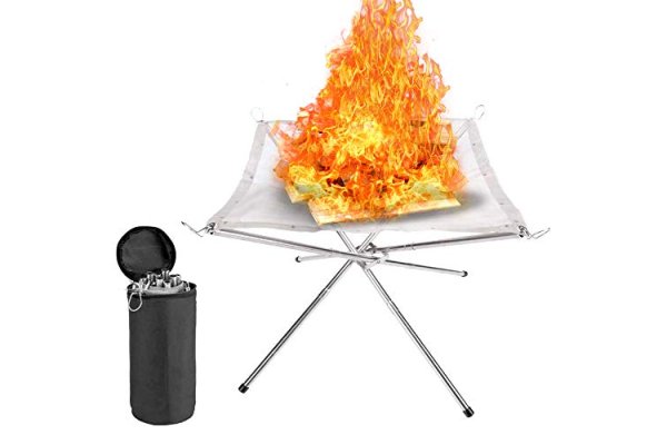 zhuolang Portable Fire Pit Outdoor Fireplace with Carrying B