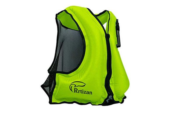 Rrtizan Unisex Snorkel Vest Swim Float Vest Portable Inflata