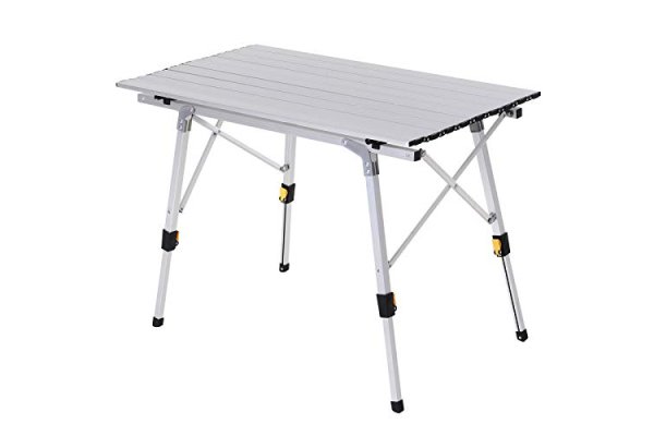 Outsunny 3FT Folding Aluminium Picnic Table Portable Camping