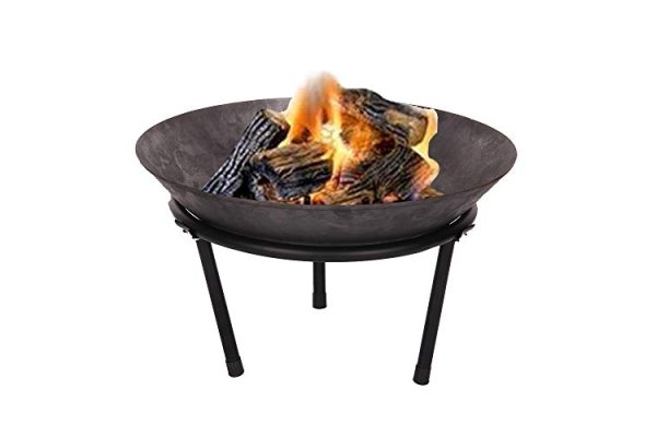 MorNon Cast Iron Fire Bowl Foldable Outdoor Garden Terrace S