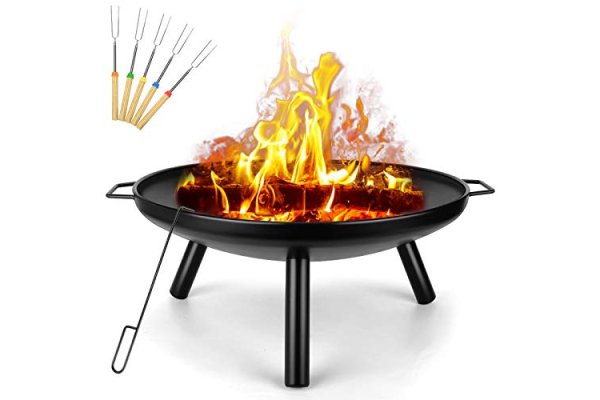 Outdoor Fire Pit, Garden Patio Heater Charcoal Log Wood Burn