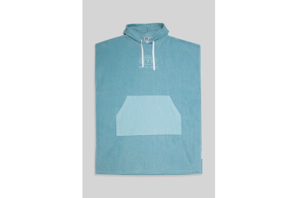 Animal Womens Organic Towelling Poncho - Blue