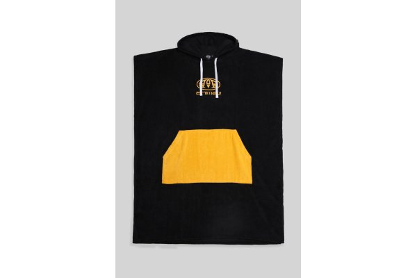 Animal Mens Organic Towelling Poncho - Black