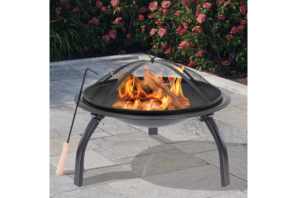 BillyOh Oakland Small Round Foldable Steel Fire Pit - Small 