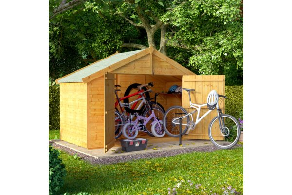 4x6 T&G Apex Bike Shed - Mini Master BillyOh