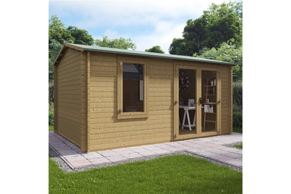 4.5m x 3.5m Pressure Treated Log Cabin - BillyOh Devon Log C