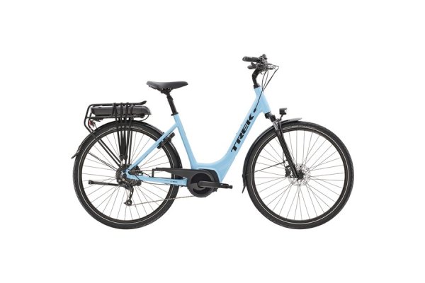 Trek Verve+ 2 Lowstep 500 wh Electric Bike 2022 Azure Blue