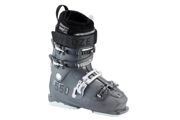 Decathlon Wedze Women's Downhill Ski Boots Evofit 550 - Grey