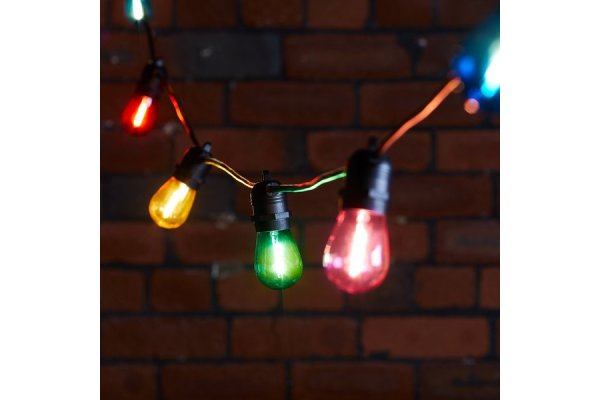 10m 20 Multi Coloured LED Ultimate Flex Festoon Lights