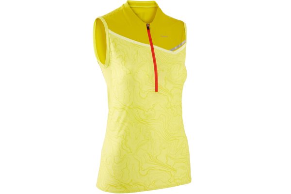 Decathlon Evadict Women's Trail Running Tank Top - Green/Yel