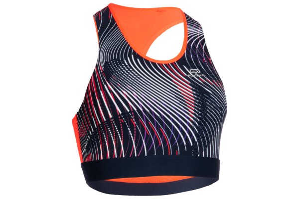 Decathlon Kalenji Women's Athletics Sports-Bra Blue And Oran