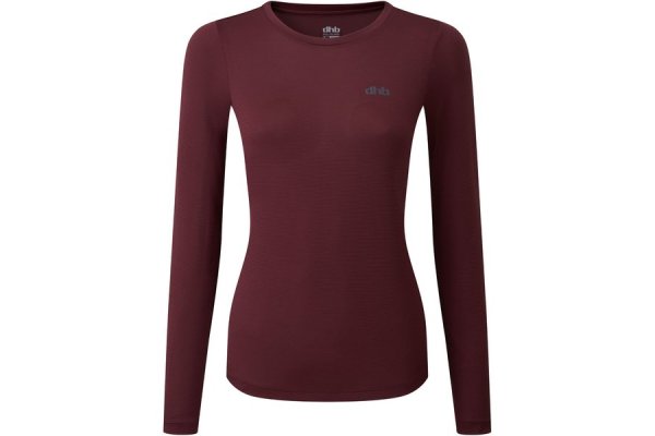 dhb Women's Long Sleeve Run Top - UK 10 Red | Long Sleeve Ru
