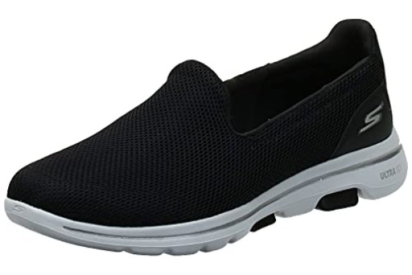 Skechers Women's Go Walk 5'' Slip On Trainers, Black Black T