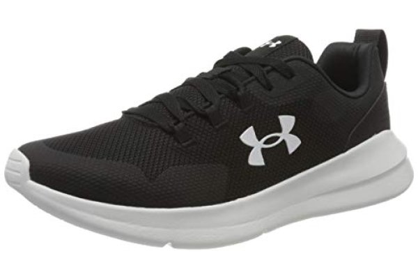Under Armour Men's Essential Running Shoe, Black White White