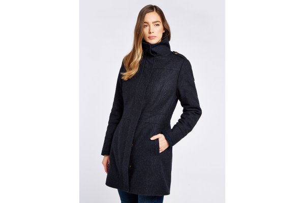 Hedgerow Tweed Coat - Navy