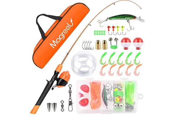 Magreel Kids Fishing Rod Telescopic Portable Kids Fishing Po