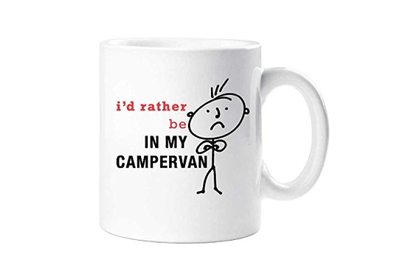 Men's I'd Rather Be in My Campervan Mug Camping Gift Cup Cer