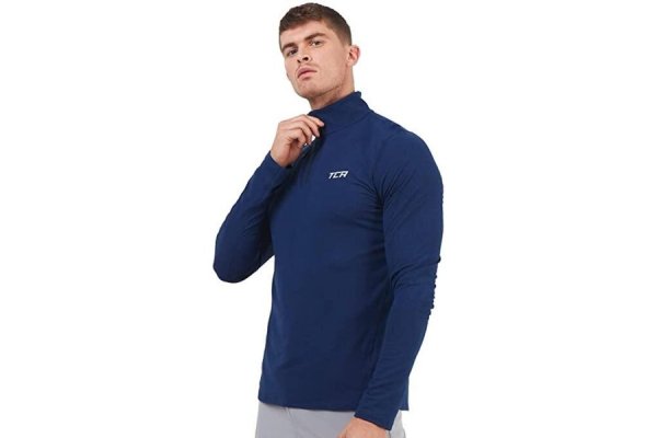 Tca Men's Fusion Pro Quickdry Long Sleeve Half-zip Running T