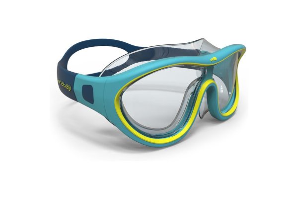 Swimming Pool Mask Swimdow Size S Clear Lenses - Blue Yellow