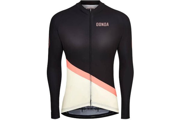 Jersey #9 - Long Sleeved Womens Cycling Jersey - Black/cream