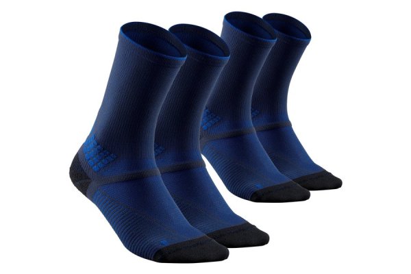 Hiking Socks - MH500 High X2 Pairs Blue