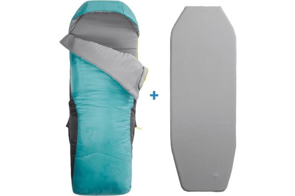 Kids’ 2-in-1 Sleeping Bag - Sleepin Bed Junior 10°c L - Blue