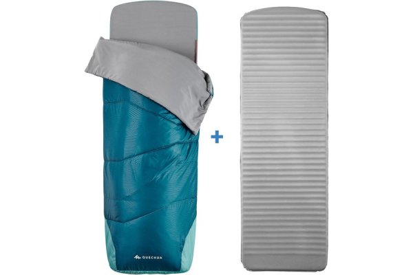 2 In 1 Sleeping Bag - Sleepin Bed MH500 15°c L - Blue