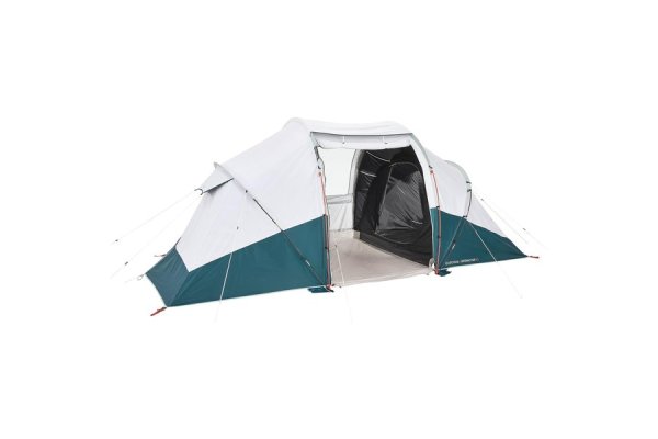 Camping Tent With Poles - Arpenaz 4.2 F&b - 4 Person - 2 Bed