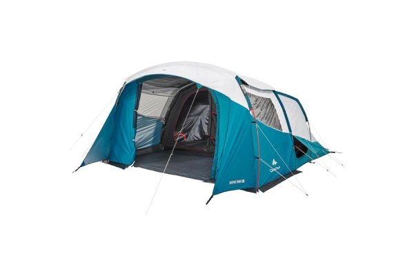 Camping Tent With Poles - Arpenaz 5.2 F&b - 5 Person - 2 Bed