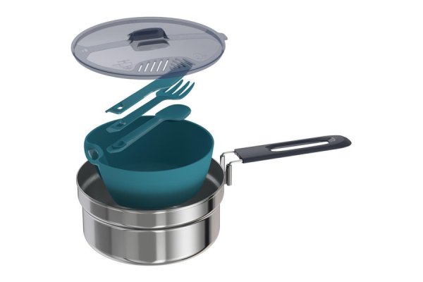 Stainless Steel Camping Cook Set - 1.1l