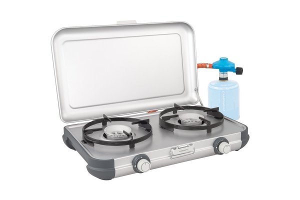 2-hob Camping Stove Kit With Hose And Regulator