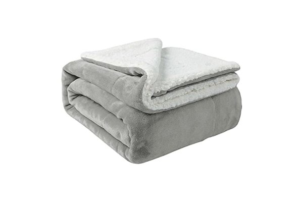 Aspire Homeware Sherpa Fleece Blanket Reversible Bed Throws 