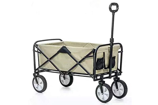 DICOINA Collapsible Outdoor Utility Wagon with Folding Table